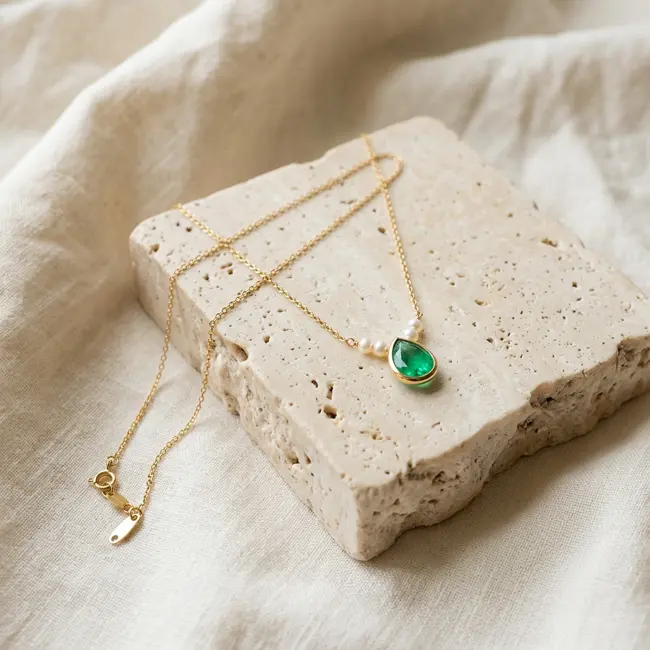 Emerald Whisper Necklace